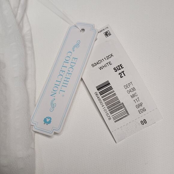 Edgehill Collection White Smocked Summer Dress Size 2T NWT - Picture 3 of 5